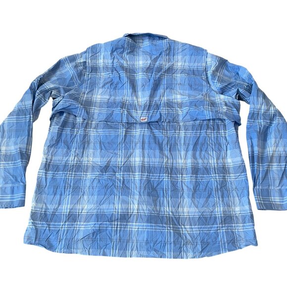 Vineyard Vines Harbor Shirt Men's Size XL Blue Plaid Fishing Boating Ventilated - Picture 5 of 5